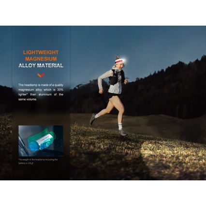 Fenix HM62TMGM - Светодиодный аккумуляторный налобный фонарь с регулированием яркости LED/USB IP68 1200 блестящий 280 ч 3400 mAh