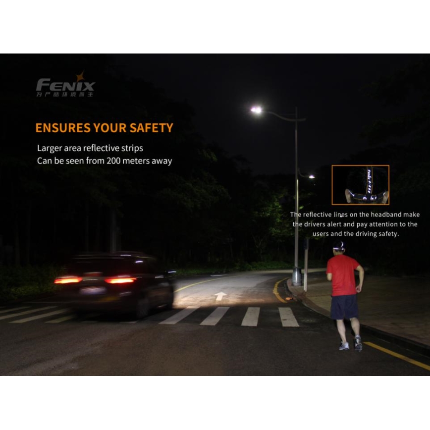 Fenix HM65R - Акумуляторний налобний LED ліхтар 2xLED/2xCR123A IP68