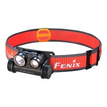 Fenix HM65RDTBLC - Світлодіодний акумуляторний налобний ліхтар LED/USB IP68 1500 лм 300 г чорний/помаранчевий
