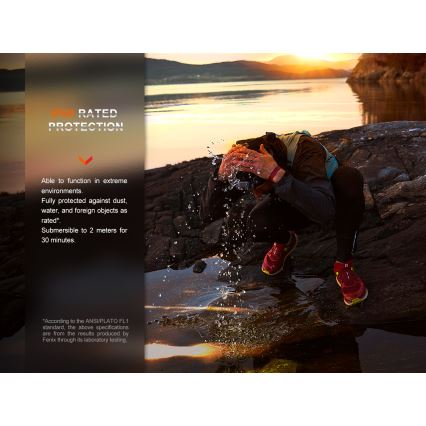 Fenix HM65RDTNEB - Светодиодный аккумуляторный налобный фонарик LED/USB IP68 1500 лм 300 ч фиолетовый/розовый