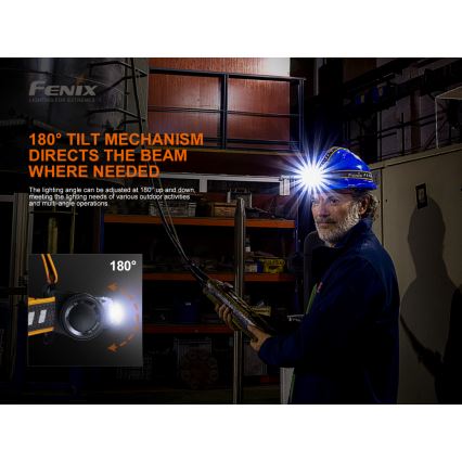 Fenix HM70R - Светодиодный аккумуляторный налобный фонарь 4xLED/1x21700 IP68 1600 блестящий 800 ч 5000 mAh