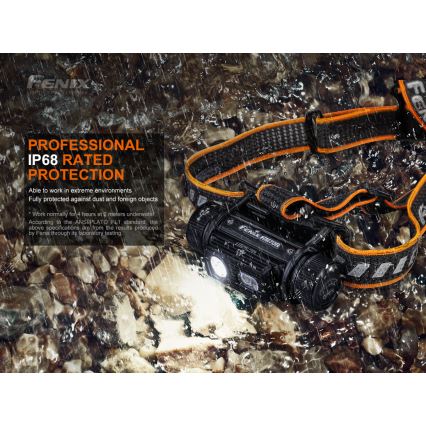 Fenix HM70R - Світлодіодний акумуляторний налобний ліхтар 4xLED/1x21700 IP68 1600 лм 800 год 5000 mAh