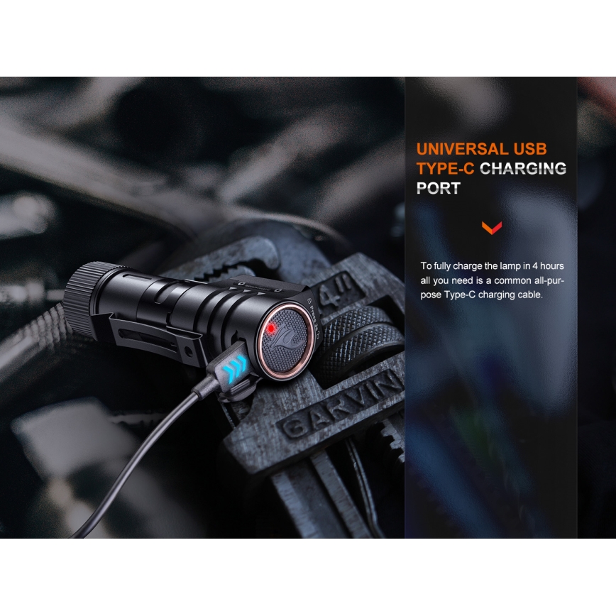 Fenix HM71R - Світлодіодний акумуляторний налобний ліхтар LED/USB IP68 2700 лм 400 год. 5000 mAh