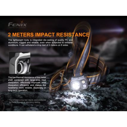 Fenix HP16R1250 - Светодиодный аккумуляторный налобный фонарь 3xLED/USB 4xAA IP66 1250 лм 600 ч 3000 mAh