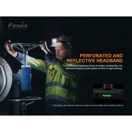 Fenix HP25RV20 - Акумуляторний налобний LED ліхтар з регулюванням яскравості 3xLED/1x21700 IP66 1600 lm 800 h