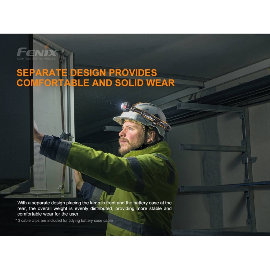 Fenix HP25RV20 - Светодиодный аккумуляторный налобный фонарик с регулированием яркости 3xLED/1x21700 IP66 1600 лм 800 ч