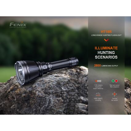 Fenix HT18R - LED Акумуляторний ліхтарик з регулюванням яскравості LED/1x21700 IP68 2800 лм 42 год. 5000 mAh