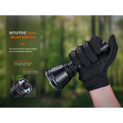 Fenix HT18R - LED Акумуляторний ліхтарик з регулюванням яскравості LED/1x21700 IP68 2800 лм 42 год. 5000 mAh