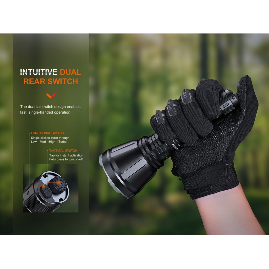 Fenix HT18R - LED Акумуляторний ліхтарик з регулюванням яскравості LED/1x21700 IP68 2800 лм 42 год. 5000 mAh