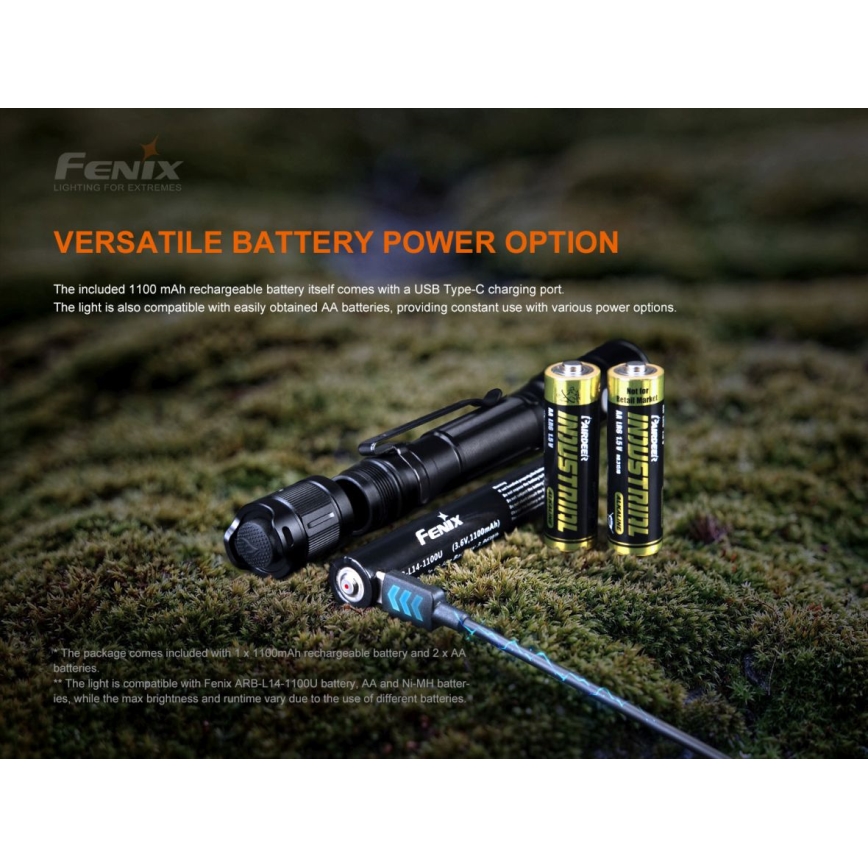 Fenix LD22V20 - Светодиодный аккумуляторный фонарик LED/USB IP66 800 lm 220 часов