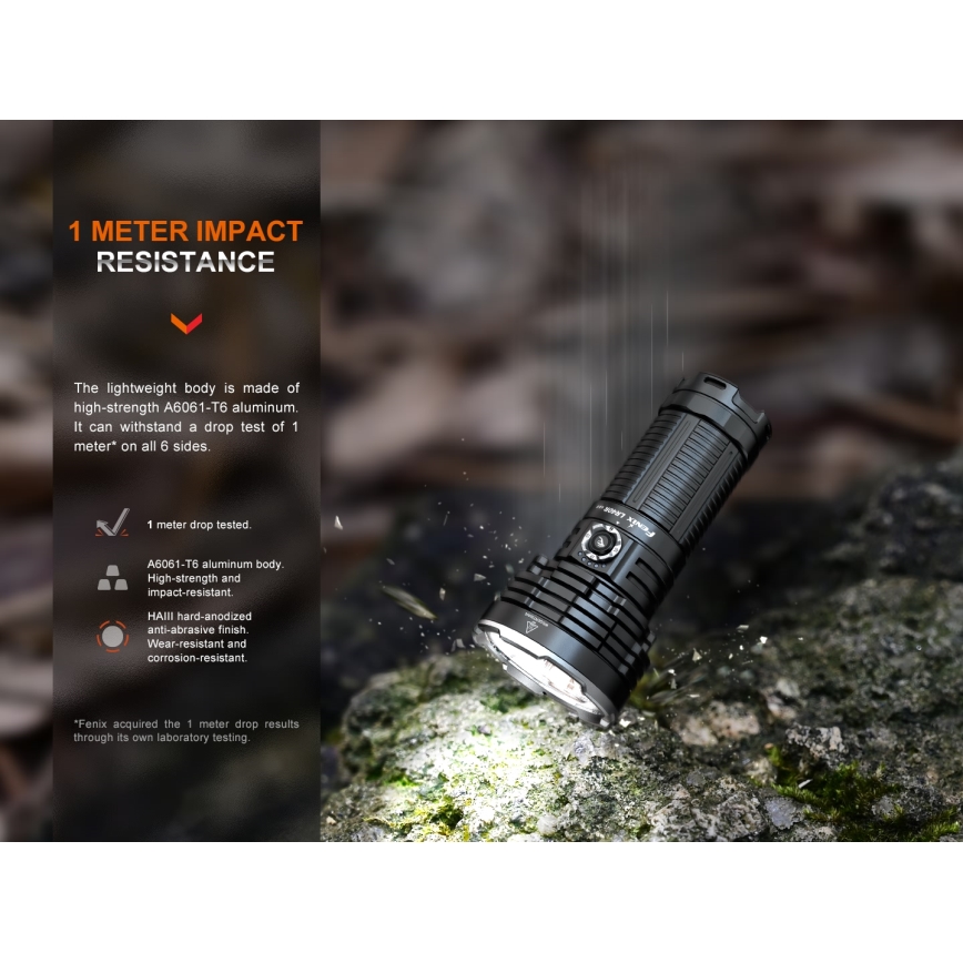 Fenix LR40RV20 - Світлодіодний акумуляторний ліхтарик LED/USB IP68 15000 лм 177 год. 5000 mAh