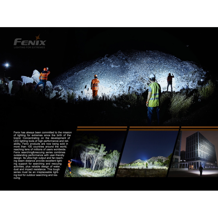Fenix LR50R - Светодиодный аккумуляторный фонарь 4xLED/USB IP68