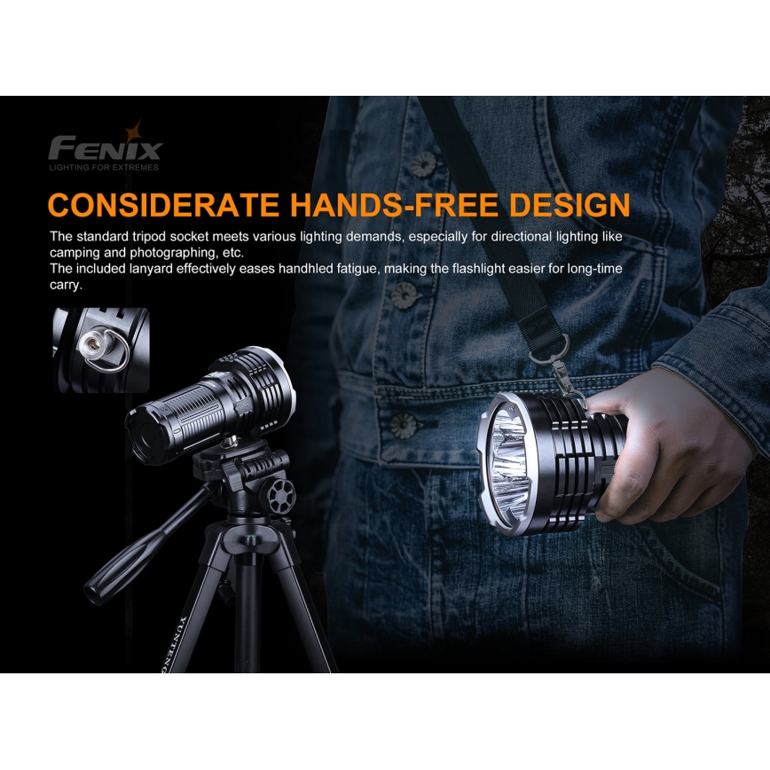 Fenix LR50R - Світлодіодний акумуляторний ліхтар 4xLED/USB IP68