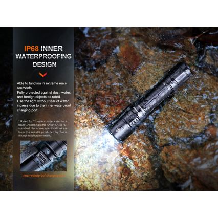 Fenix PD35R - Светодиодный аккумуляторный фонарик LED/USB IP68 1700 лм 100 ч