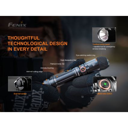 Fenix PD35V30 - Світлодіодний акумуляторний ліхтарик LED/USB/2xCR123A IP68 1700 лм 230 год. 2600 mAh