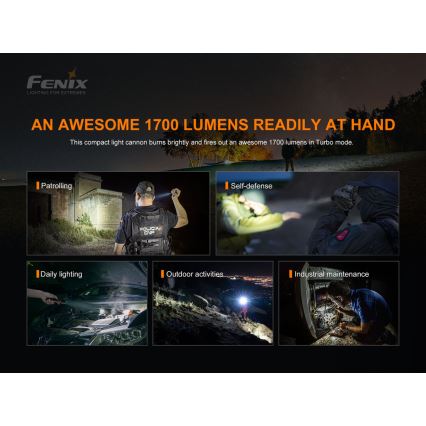 Fenix PD35V30 - Світлодіодний акумуляторний ліхтарик LED/USB/2xCR123A IP68 1700 лм 230 год. 2600 mAh