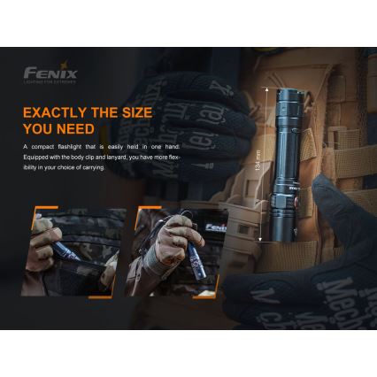 Fenix PD35V30 - Світлодіодний акумуляторний ліхтарик LED/USB/2xCR123A IP68 1700 лм 230 год. 2600 mAh