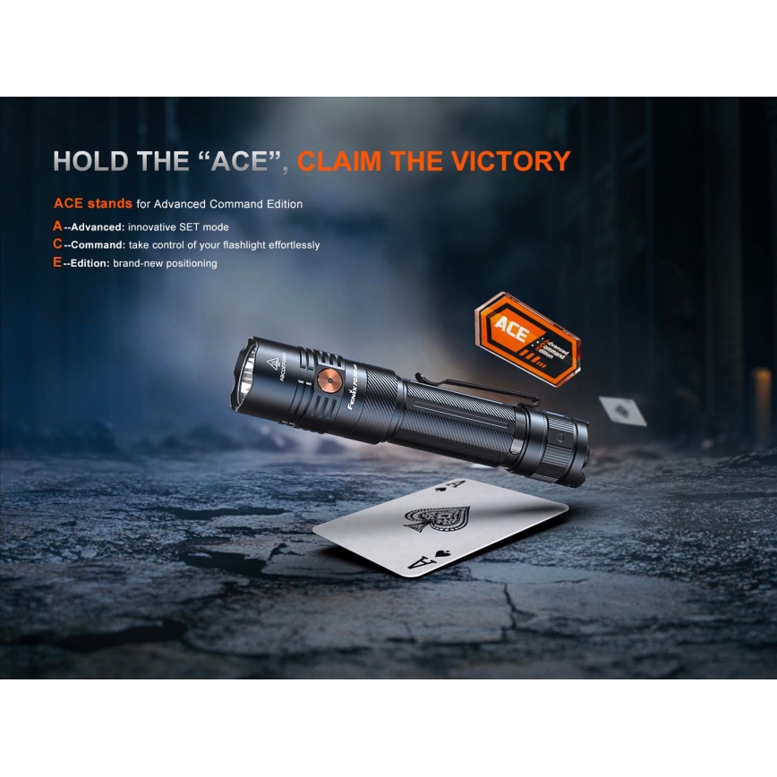 Fenix PD36RACE - регульований перезаряджуваний ліхтар LED/USB 5000 mAh IP68 3000 lm 63,45 год чорний