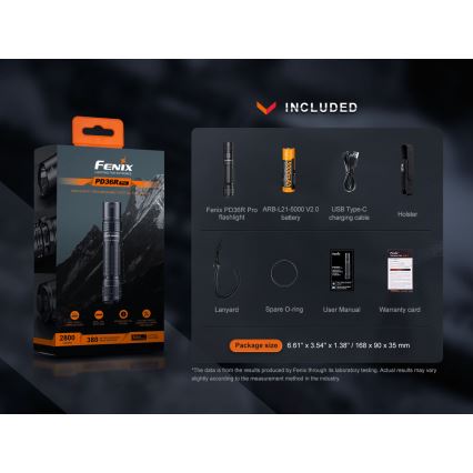 Fenix PD36RPRO - LED Тактичний акумуляторний ліхтарик LED/USB IP68 2800 лм 42 год. 5000 mAh