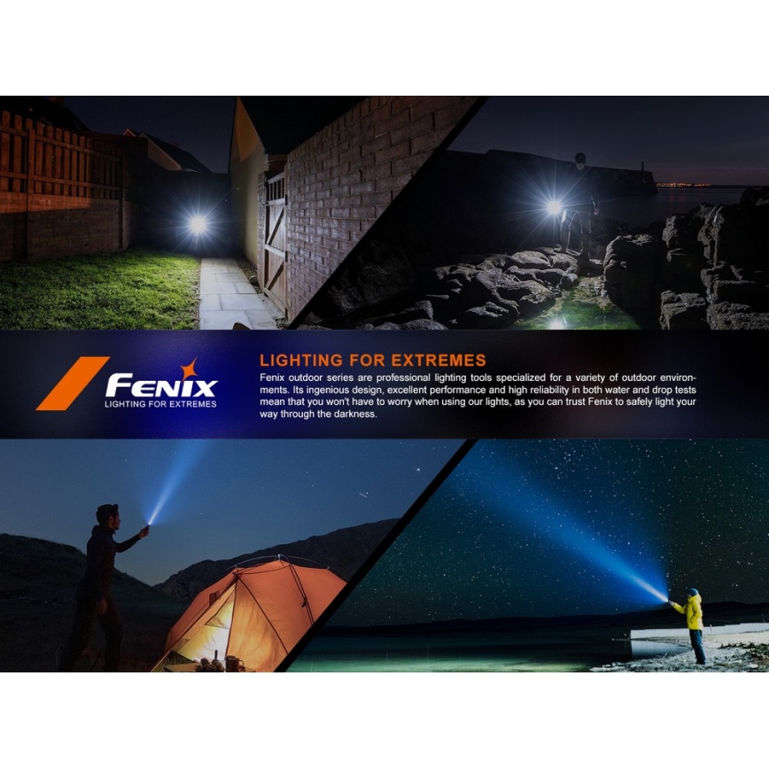 Fenix SW05RREDBLC - LED Акумуляторний ліхтарик з регулюванням яскравості LED/USB IPX6 150 лм 49 год чорний