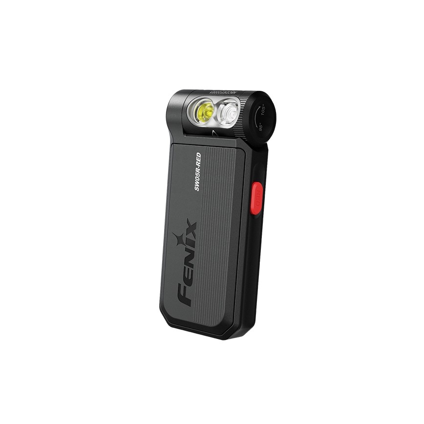 Fenix SW05RREDBLC - LED Акумуляторний ліхтарик з регулюванням яскравості LED/USB IPX6 150 лм 49 год чорний