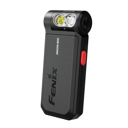 Fenix SW05RREDBLC - Светодиодный аккумуляторный налобный фонарь с регулированием яркости LED/USB IPX6 150 лм 49 ч 700 mAh черный