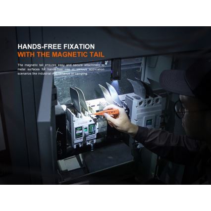 Fenix SW05RUVBLC - LED Акумуляторний ліхтарик з регулюванням яскравості LED/USB IPX6 150 лм 49 год чорний