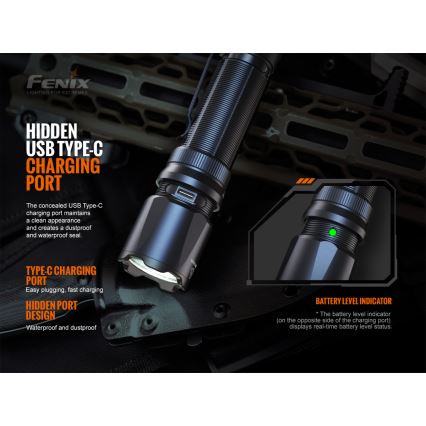 Fenix TK20RV20 - Светодиодный тактический аккумуляторный фонарь LED/USB IP68 3000 лм 48 часов