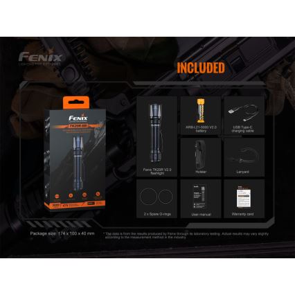 Fenix TK20RV20 - Светодиодный тактический аккумуляторный фонарь LED/USB IP68 3000 лм 48 часов