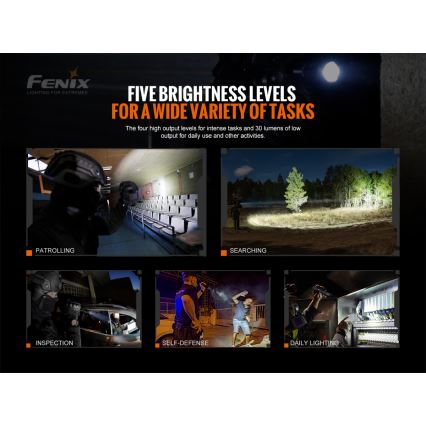 Fenix TK20RV20 - Светодиодный тактический аккумуляторный фонарь LED/USB IP68 3000 лм 48 часов