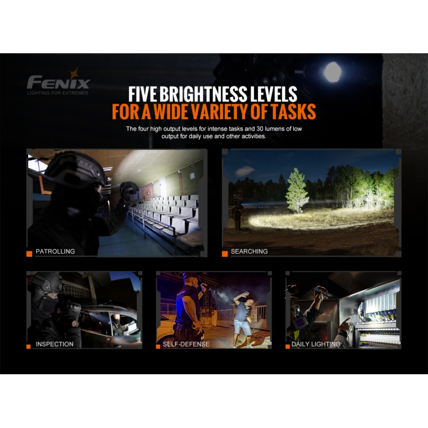 Fenix TK20RV20 - Светодиодный тактический аккумуляторный фонарь LED/USB IP68 3000 лм 48 часов