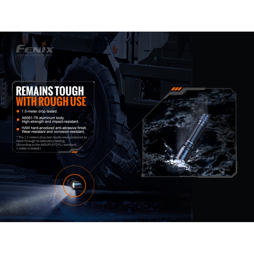 Fenix TK20RV20 - Светодиодный тактический аккумуляторный фонарь LED/USB IP68 3000 лм 48 часов