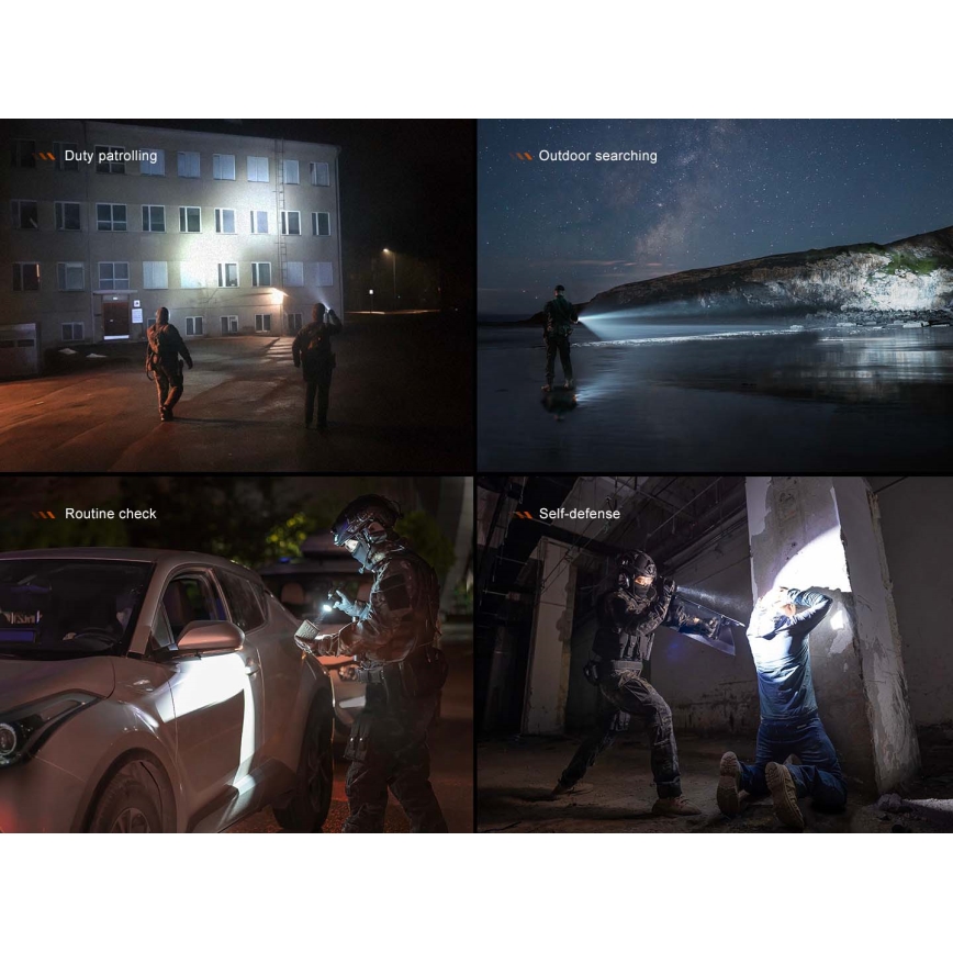 Fenix TK21RBLK - перезаряджуваний LED-ліхтар з регульованою яскравістю, LED/USB, 6000 mAh, IP68, 3600 лм, 72,5 год, чорний