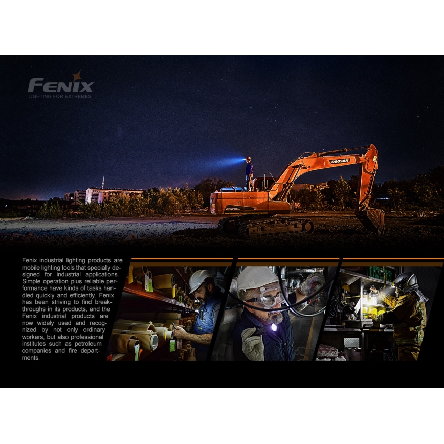 Fenix WT16R - Акумуляторний LED ліхтар 2xLED/USB IP66