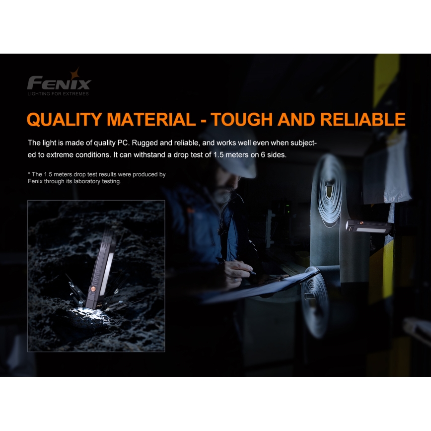 Fenix WT16R - Акумуляторний LED ліхтар 2xLED/USB IP66