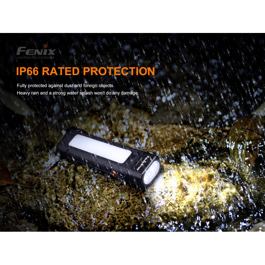 Fenix WT16R - Акумуляторний LED ліхтар 2xLED/USB IP66