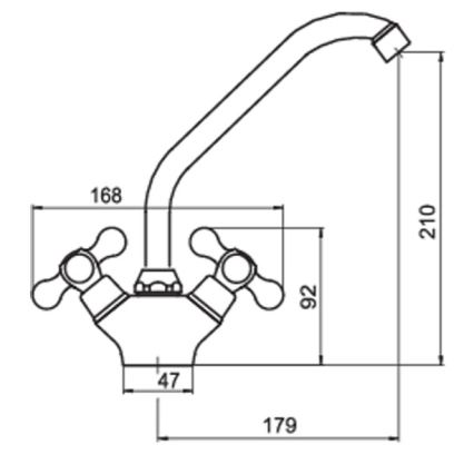 FERRO - Кухонный смеситель ANTICA бронза