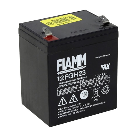Fiamm 12FGH23 - Свинцово-кислотный аккумулятор 12V/5Ah/faston 6,3 мм