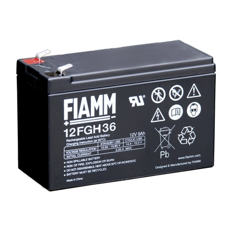 Fiamm 12FGH36 - Свинцево-кислотний акумулятор 12V/9Ah/faston 6,3 мм
