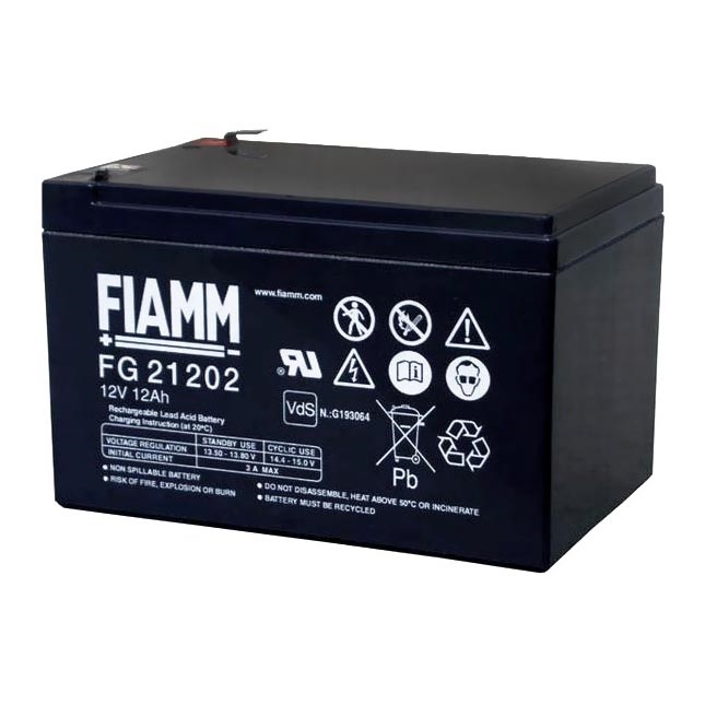 Fiamm FG21202 - Свинцево-кислотний акумулятор 12V/12Ah/faston 6,3 мм