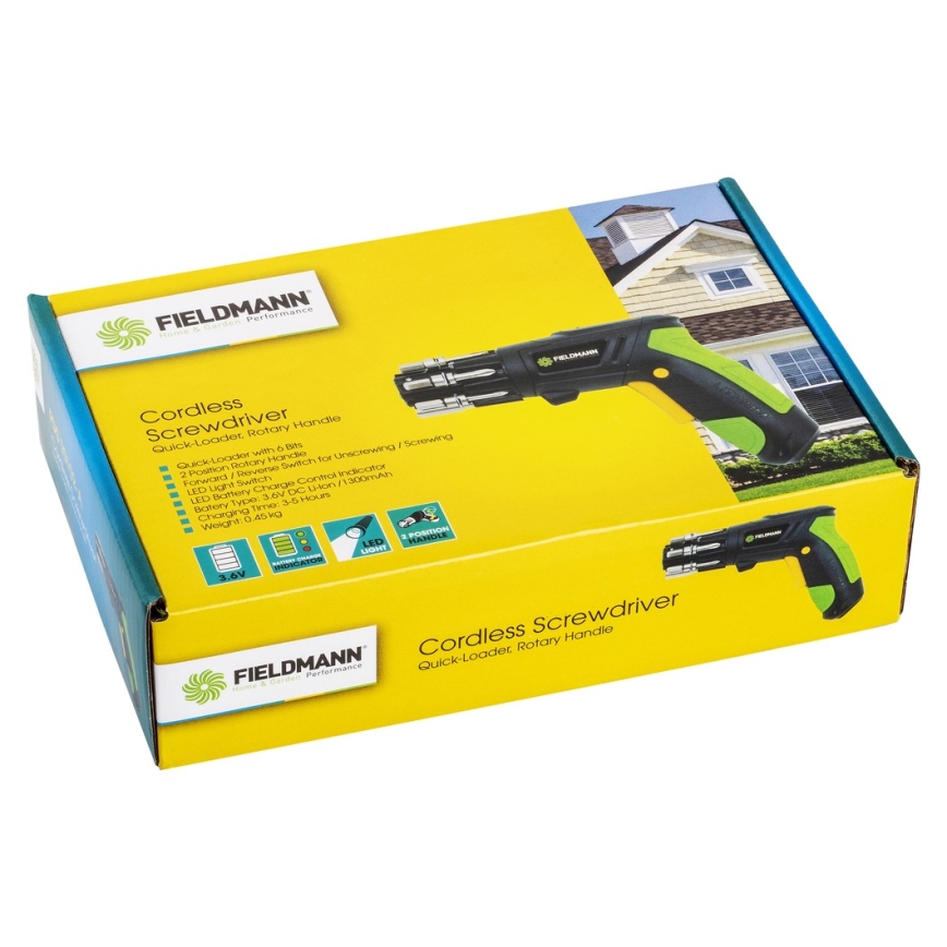 Fieldmann - Акумуляторна викрутка 3,6V 1300 mAh
