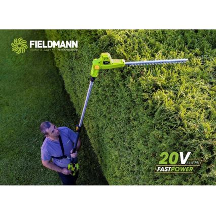 Fieldmann - Аккумуляторные телескопические ножницы для живой изгороди 20V