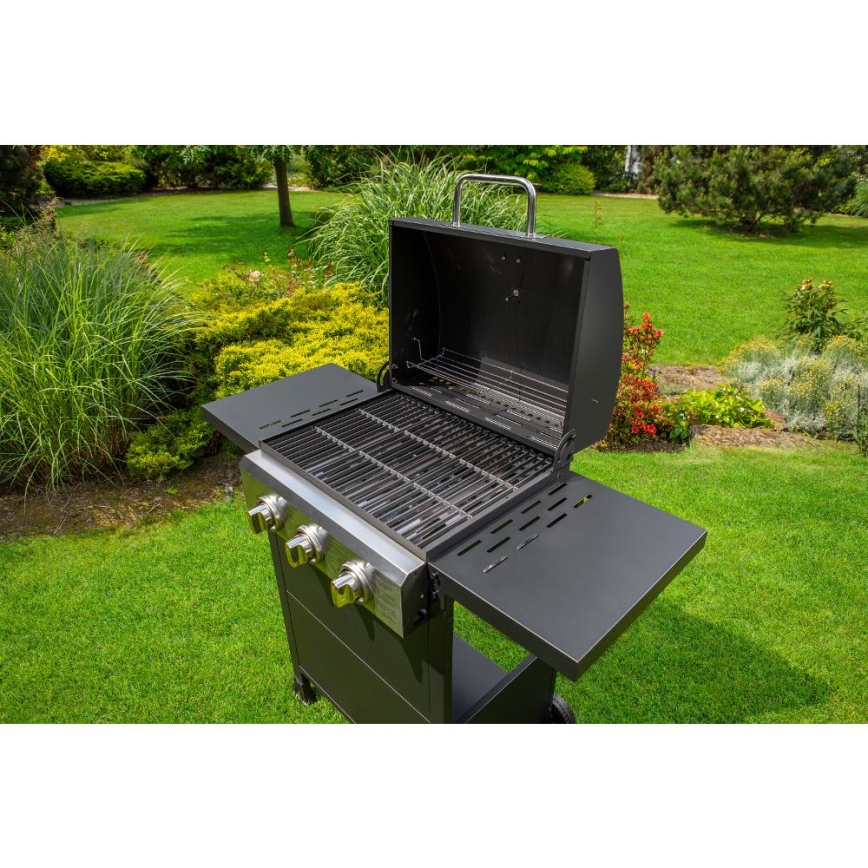 Fieldmann - Газовий гриль 3 пальники чорний