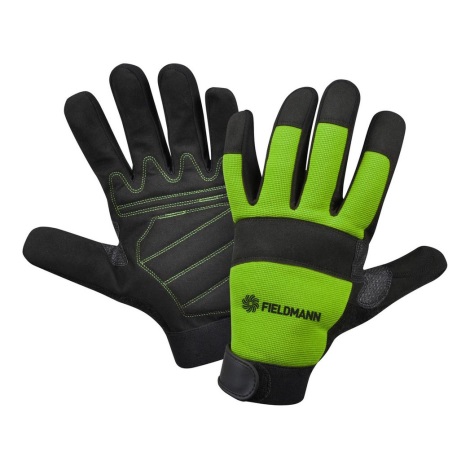 Fieldmann - Рабочие перчатки XL черный/зеленый