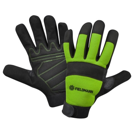 Fieldmann - Рабочие перчатки XXL черный/зеленый