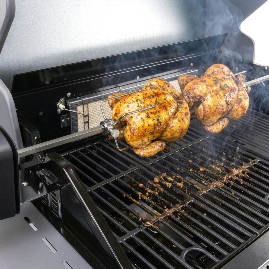 Fieldmann - Вертел для гриля с мотором 230 В, нержавеющая сталь