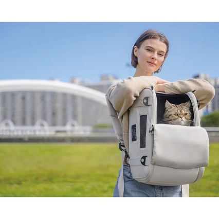 Fikago - Дорожня переноска для собак і котів TRUFFLE Grey
