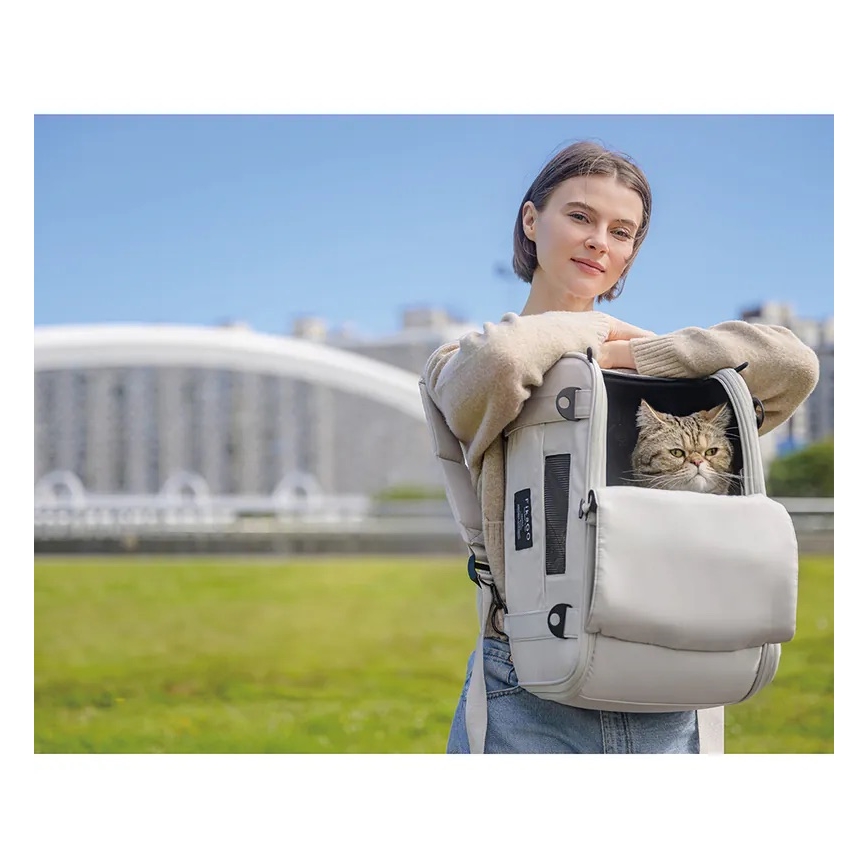 Fikago - Дорожня переноска для собак і котів TRUFFLE Grey