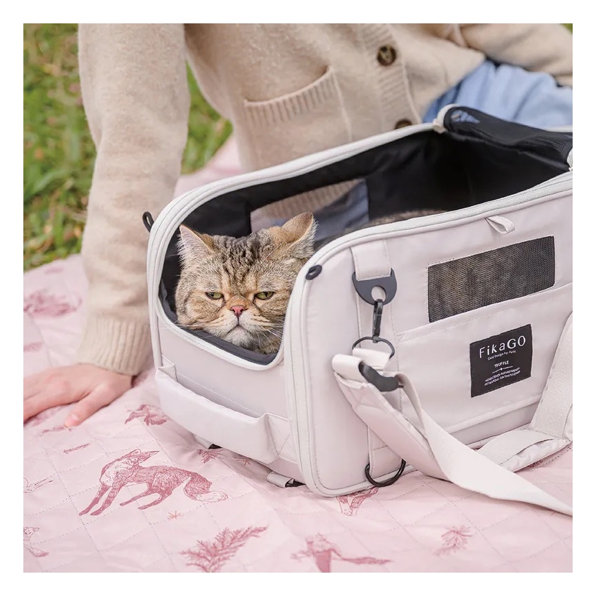 Fikago - Travel carrier bag для dogs и cats TRUFFLE Grey
