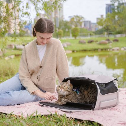 Fikago - Travel carrier bag для dogs и cats TRUFFLE Grey